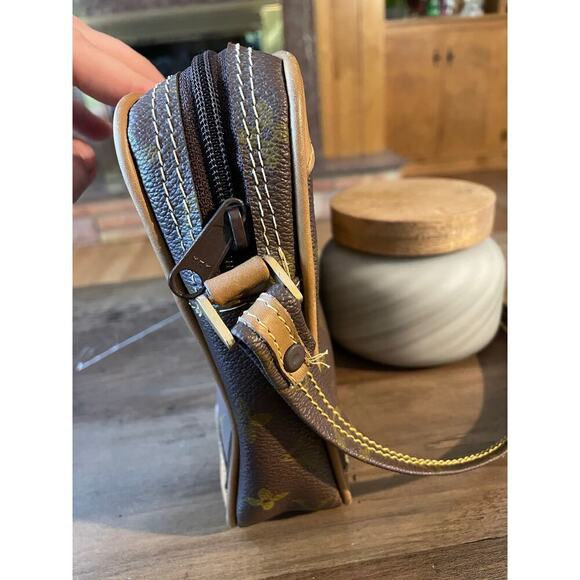 Designer Brown Monogrammed Crossbody - Picture 5 of 7